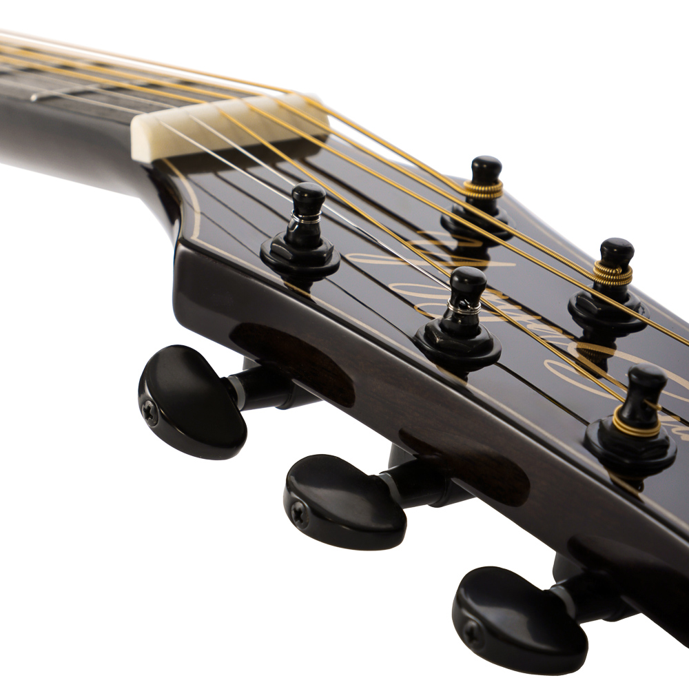 Гитара акустическая, 41", 4/4 красное дерево, темно-коричневый