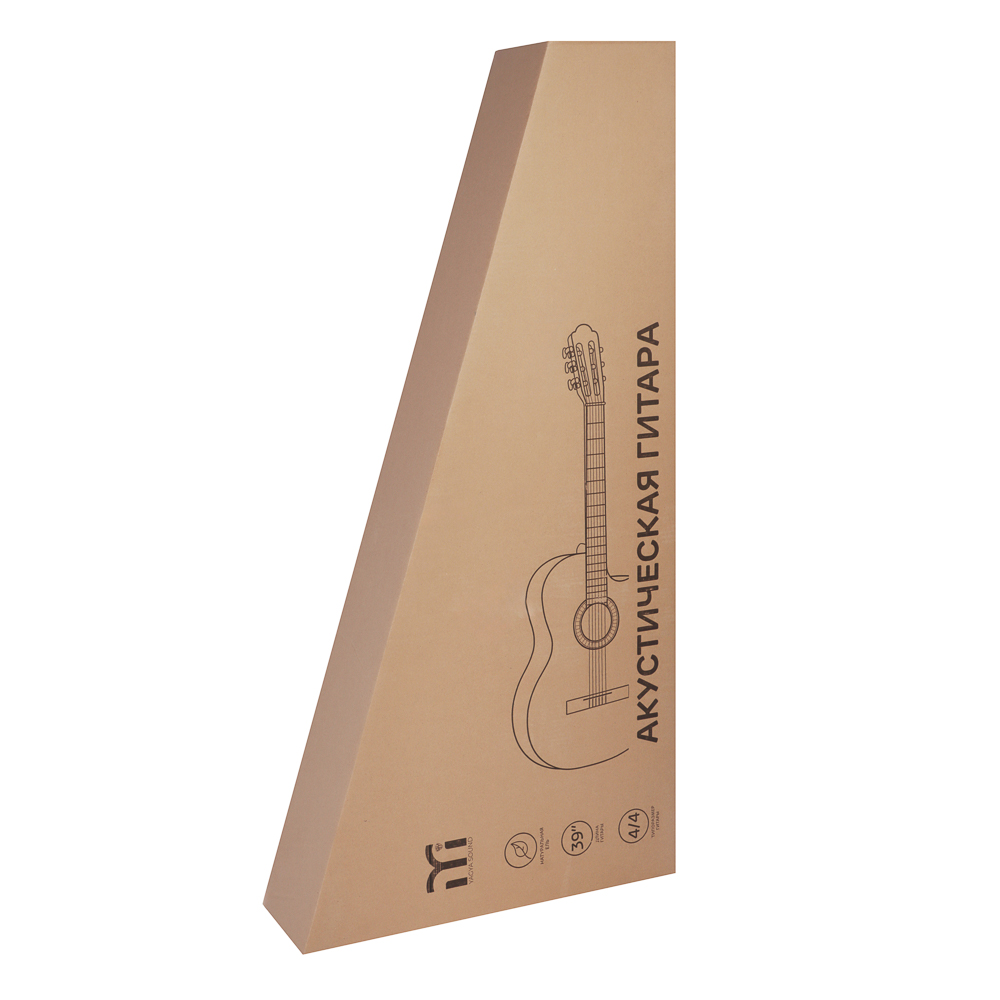 Гитара акустическая, 39", 4/4, ель, коричнево-бежевый